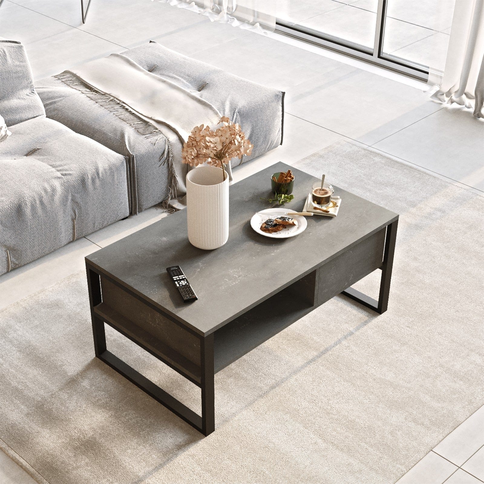 Tavolino da caffè ML34-RG Grigio (4)