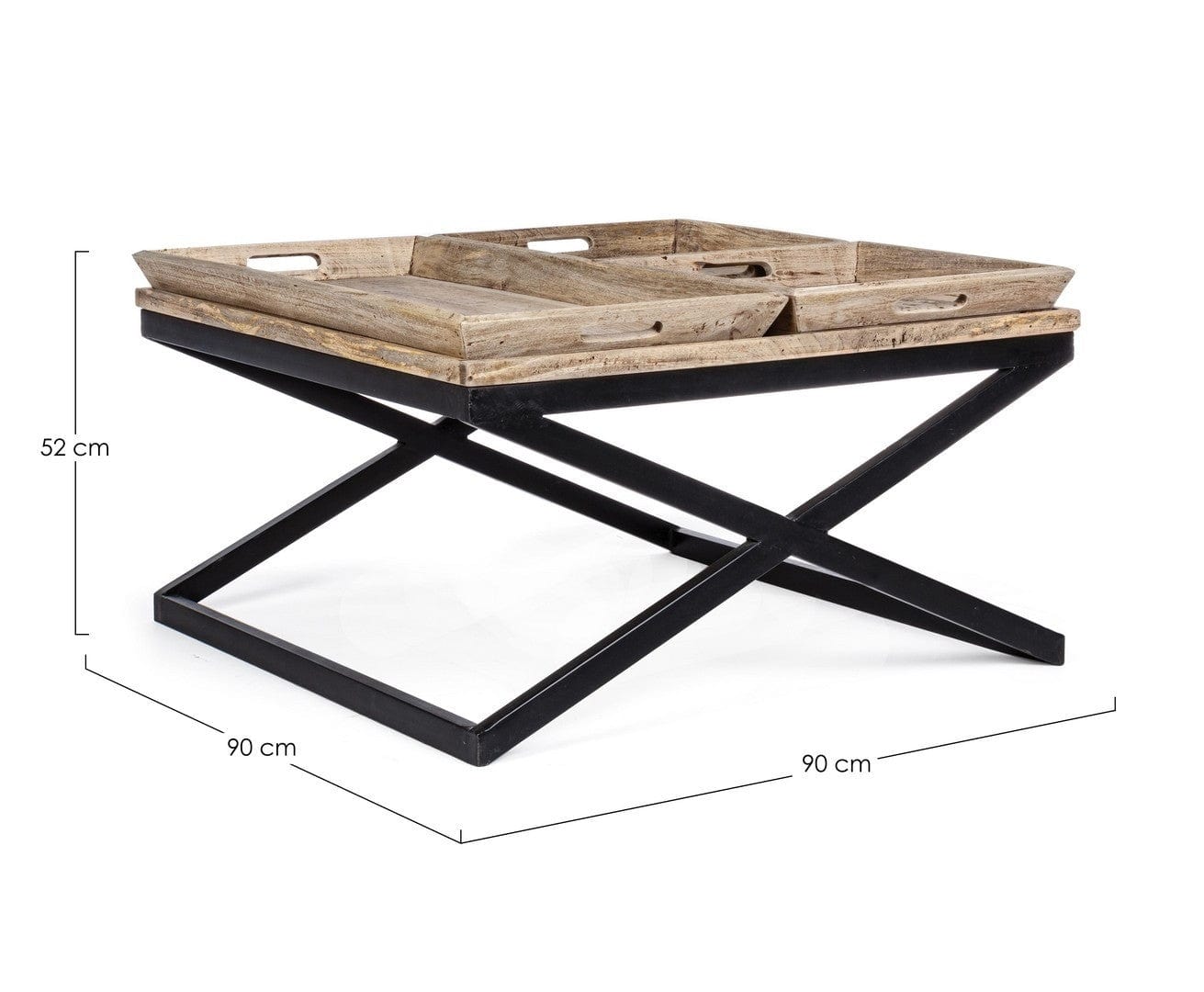 Bizzotto Tavolino da caffè Tray Naturale