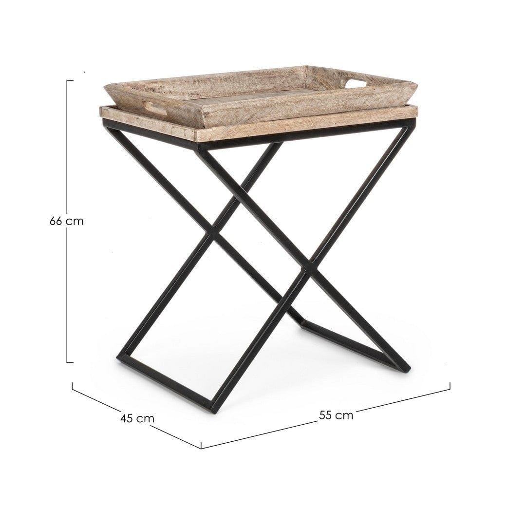 Bizzotto Tavolino da caffè Tray Naturale