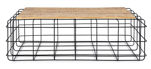 Bizzotto Tavolino da caffè Trellis Rectangular Naturale