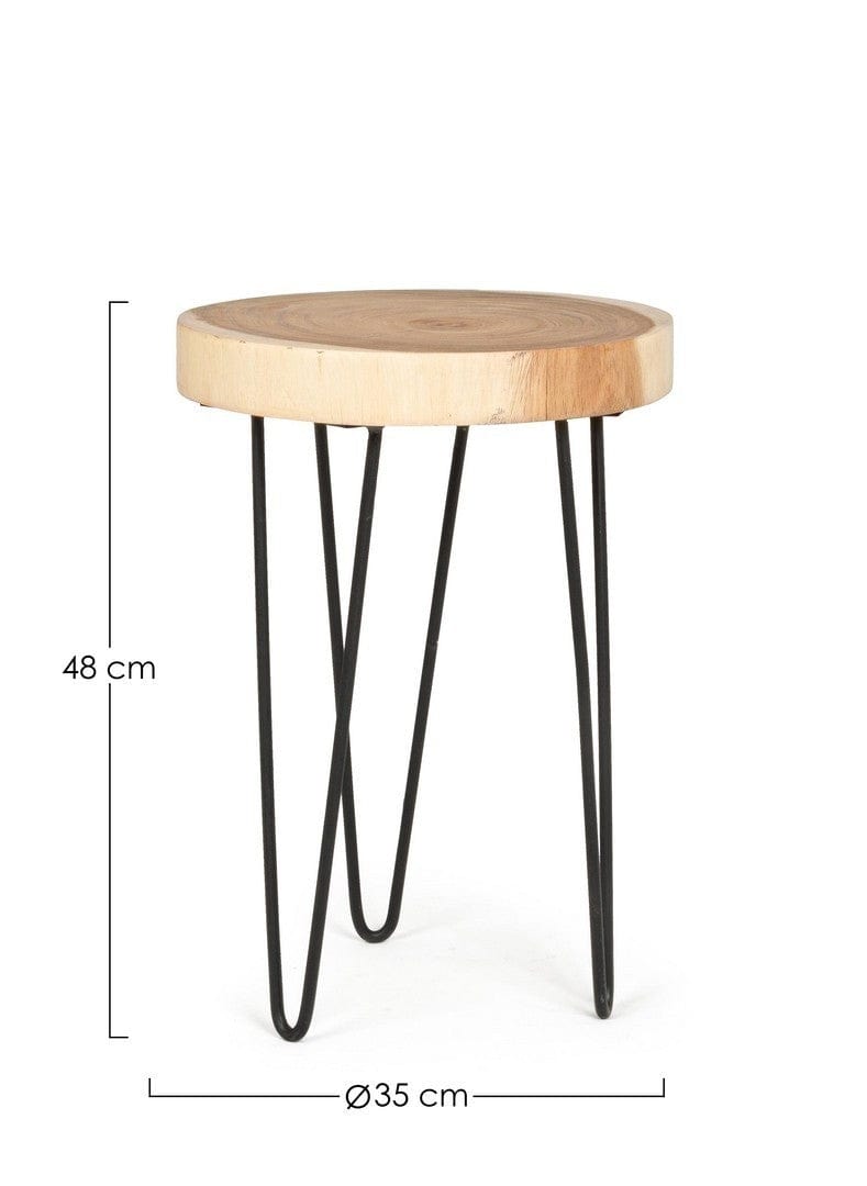 Bizzotto Tavolino da caffè Tuala Piccola Round Naturale