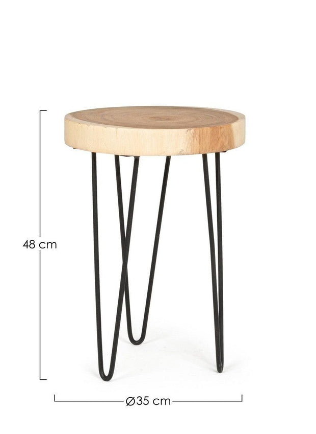 Bizzotto Tavolino da caffè Tuala Piccola Round Naturale