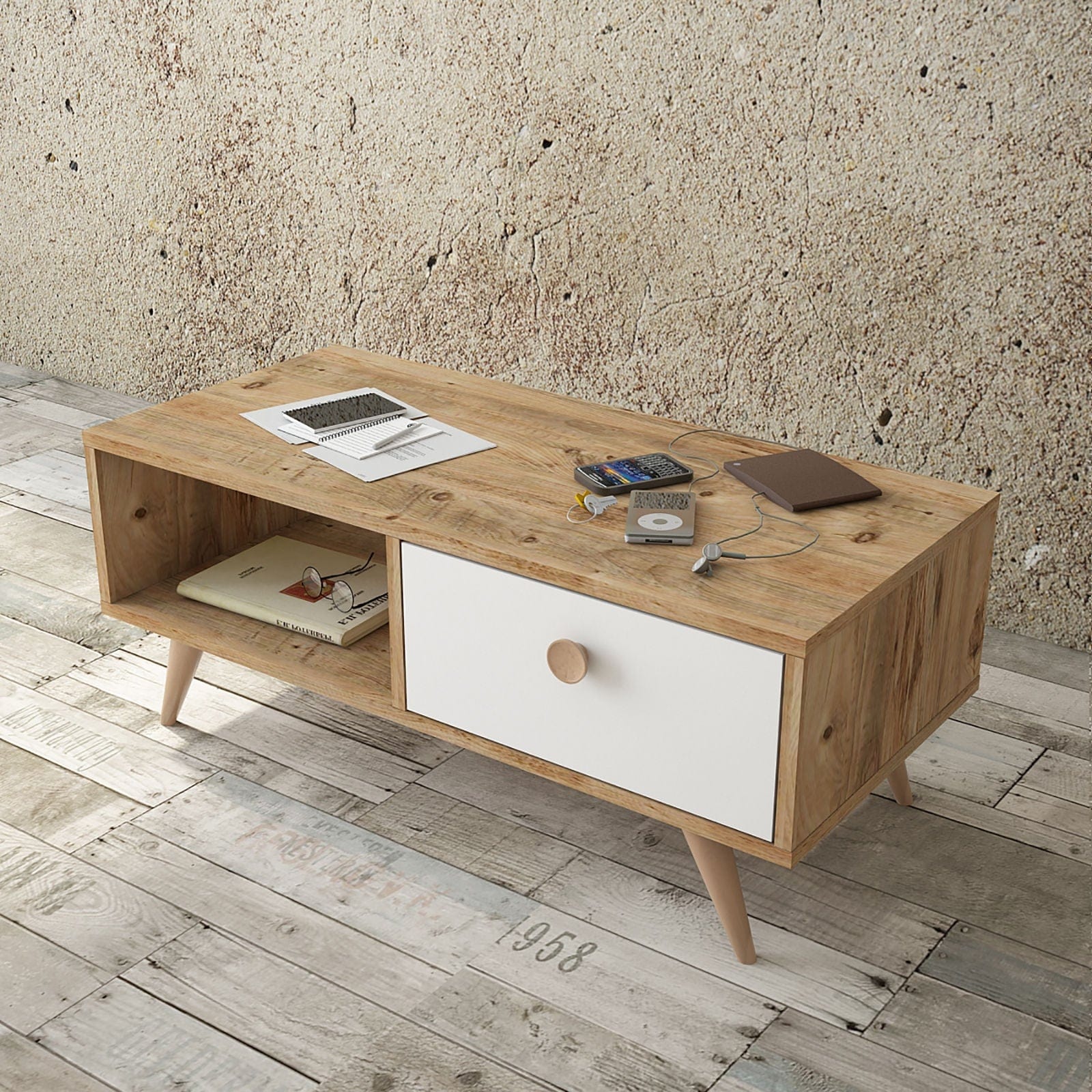 Tavolino da caffè Vilamo VL7-211 Naturale