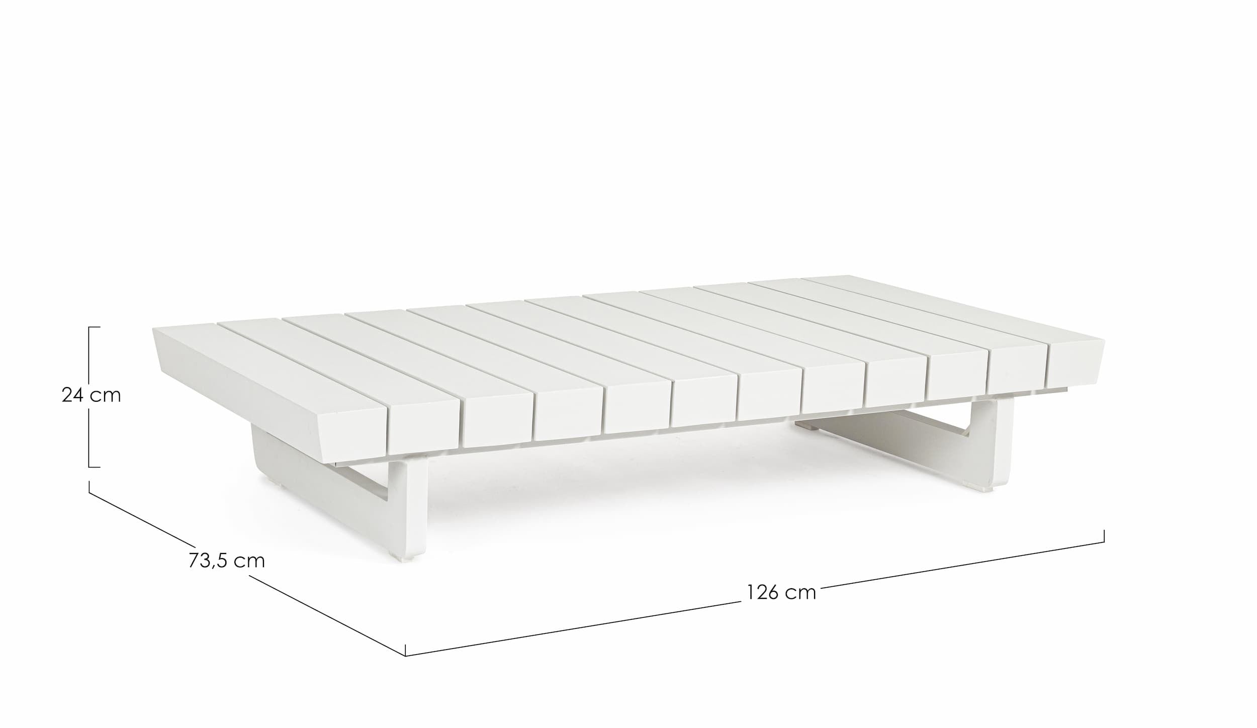 Bizzotto Tavolino da giardino Infinity Rectangle Bianco