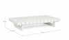 Bizzotto Tavolino da giardino Infinity Rectangle Bianco