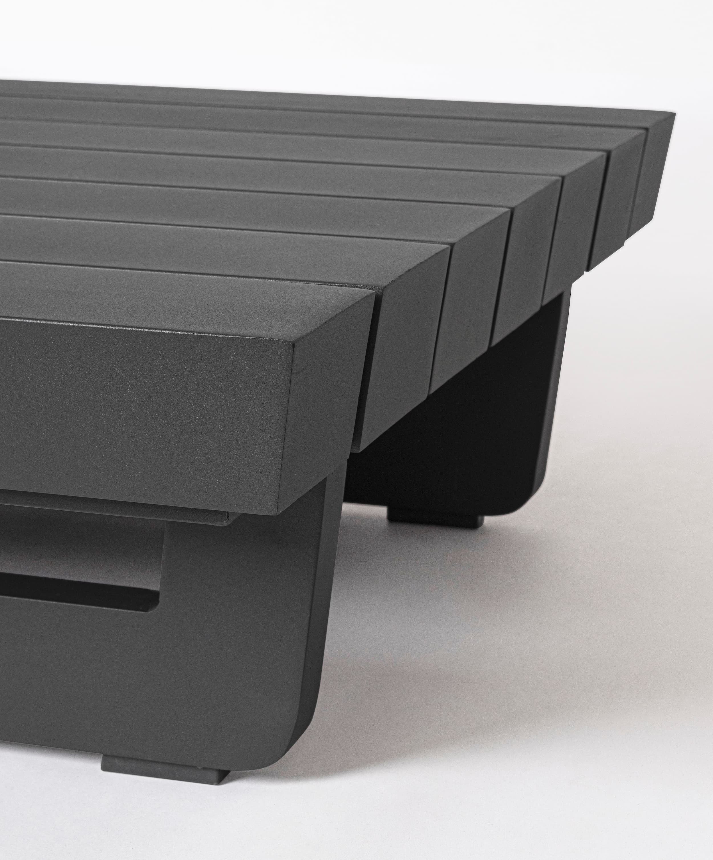 Bizzotto Tavolino da giardino Infinity Square Antracite