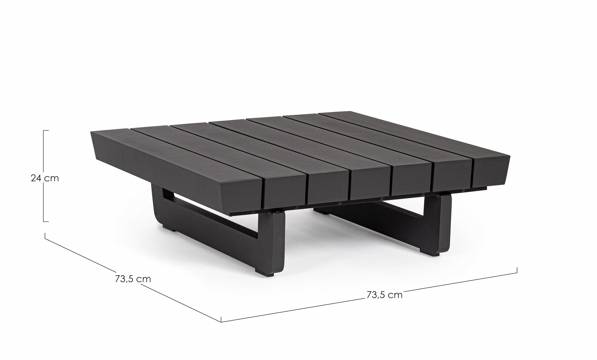Bizzotto Tavolino da giardino Infinity Square Antracite