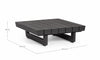Bizzotto Tavolino da giardino Infinity Square Antracite
