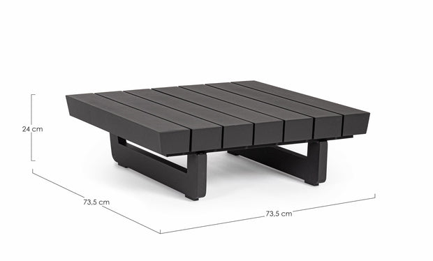 Bizzotto Tavolino da giardino Infinity Square Antracite