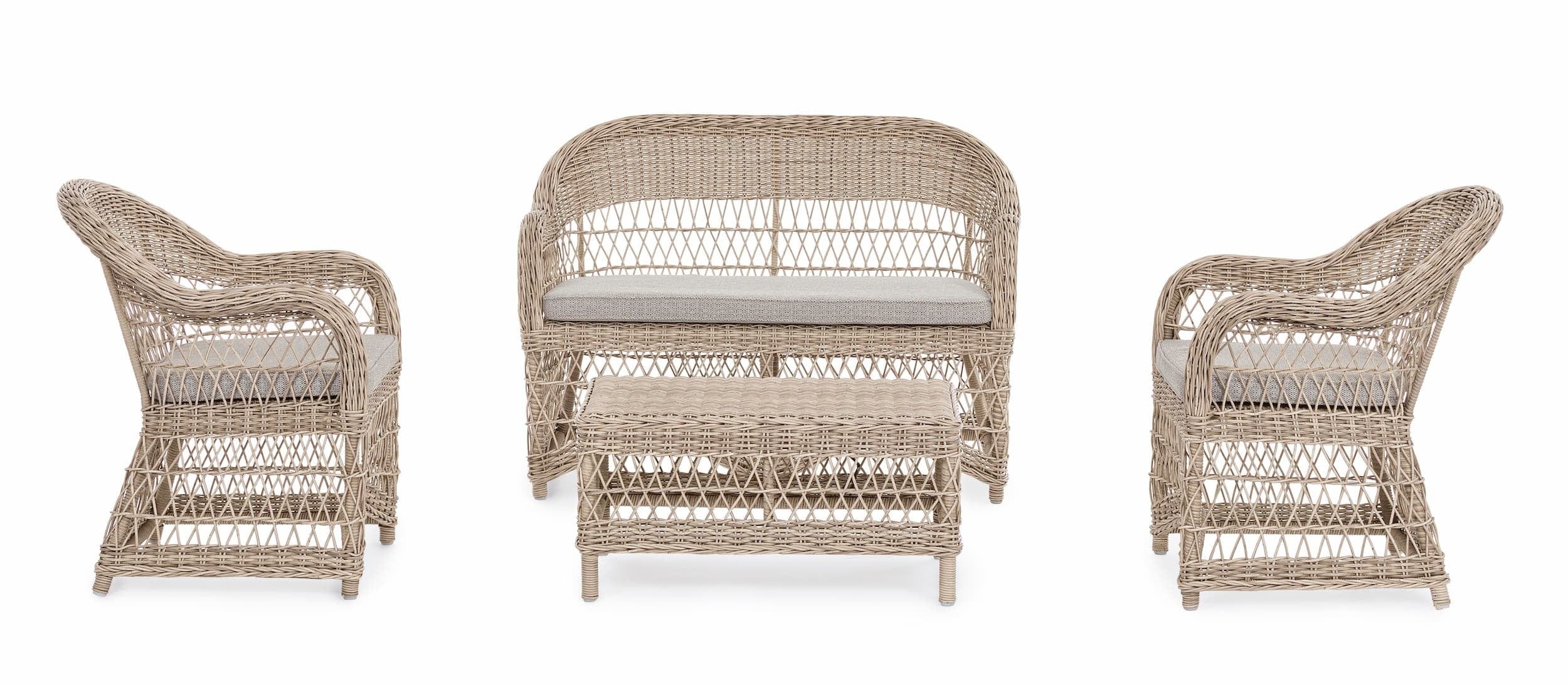Bizzotto Tavolino da giardino Jupiter New Rectangle Naturale