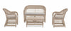 Bizzotto Tavolino da giardino Jupiter New Rectangle Naturale