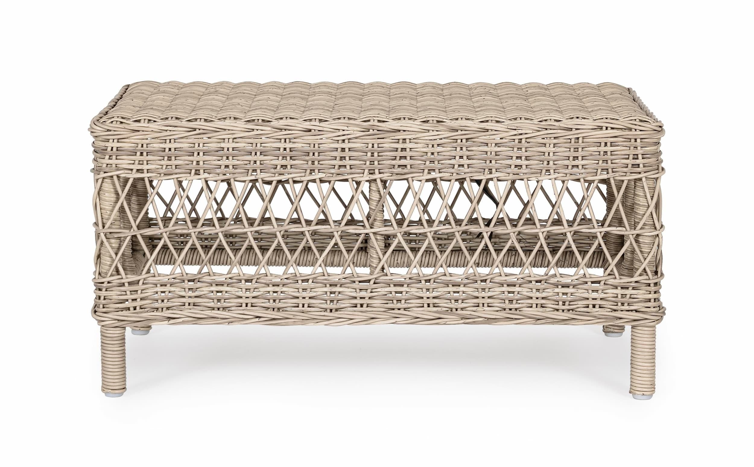 Bizzotto Tavolino da giardino Jupiter New Rectangle Naturale