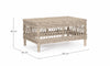 Bizzotto Tavolino da giardino Jupiter New Rectangle Naturale