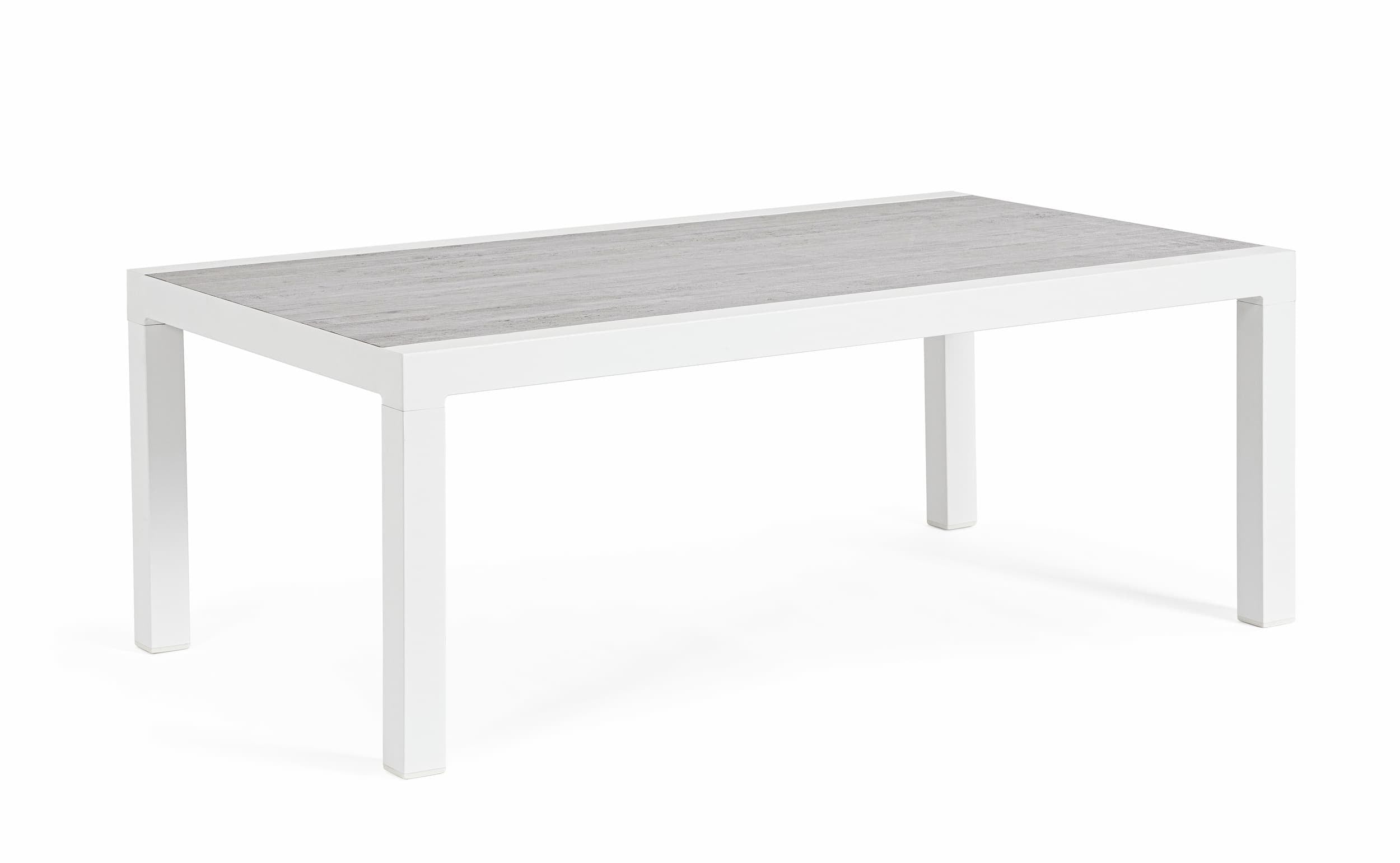 Bizzotto Tavolino da giardino Kledi Rectangle Bianco