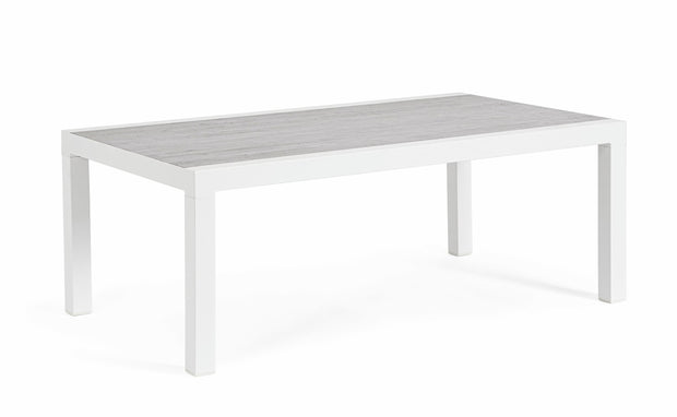 Bizzotto Tavolino da giardino Kledi Rectangle Bianco