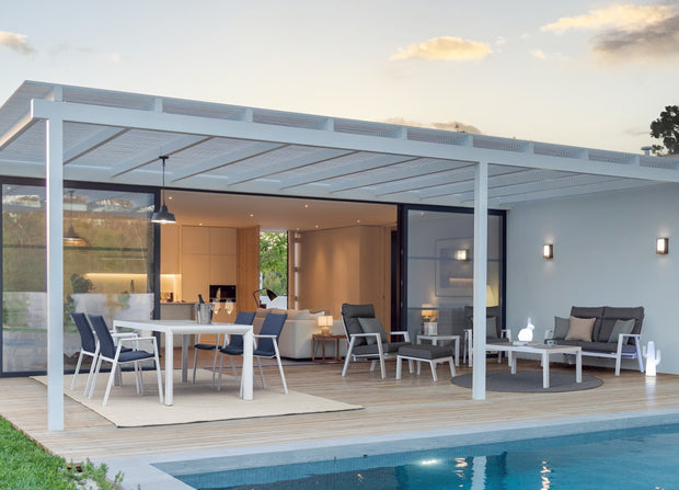 Bizzotto Tavolino da giardino Kledi Rectangle Bianco