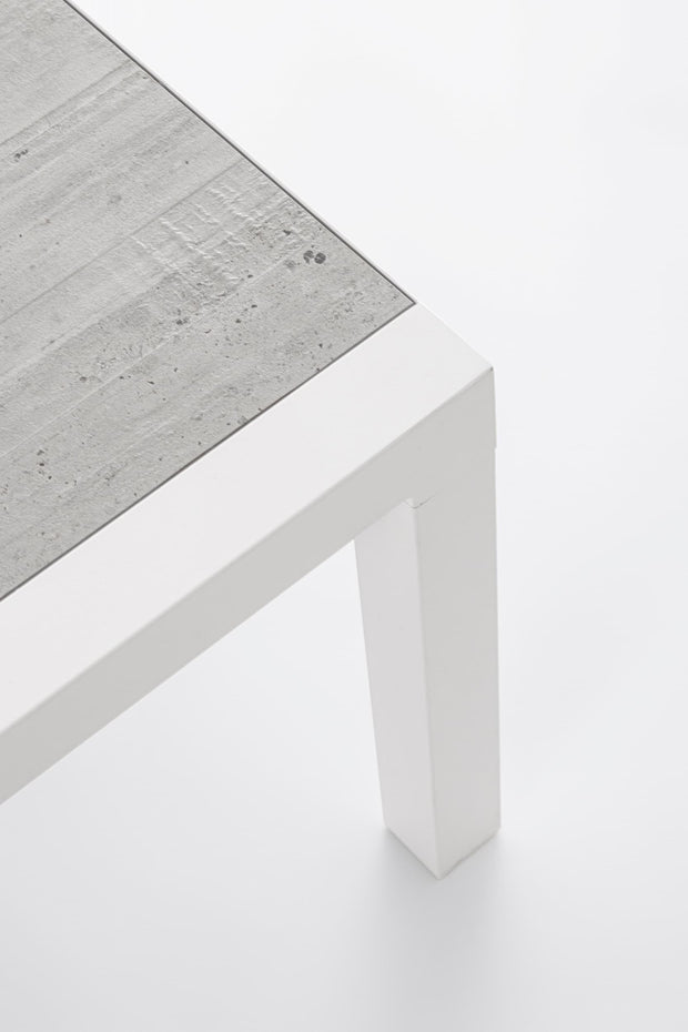 Bizzotto Tavolino da giardino Kledi Rectangle Bianco