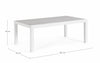 Bizzotto Tavolino da giardino Kledi Rectangle Bianco