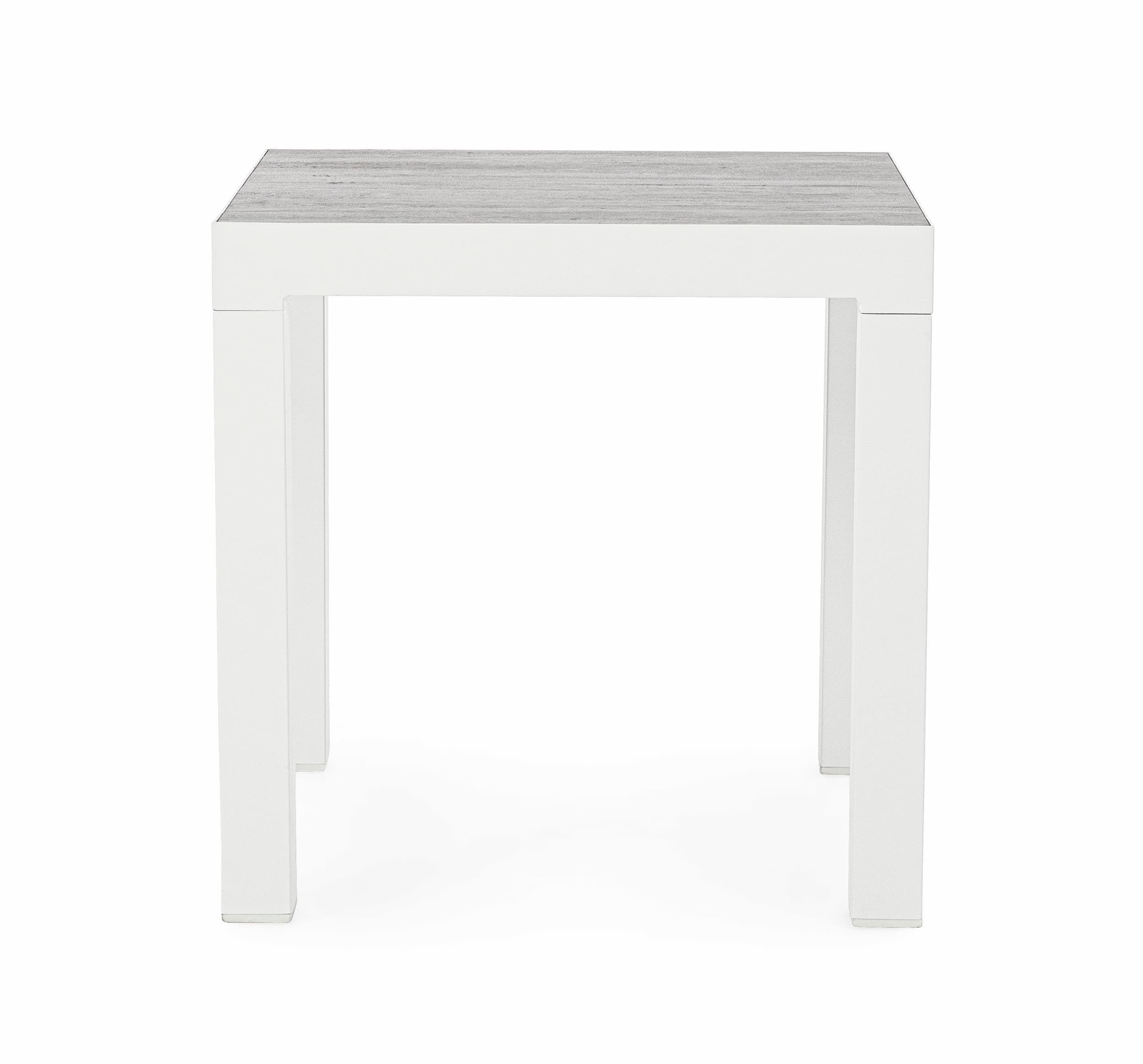 Bizzotto Tavolino da giardino Kledi Square Bianco