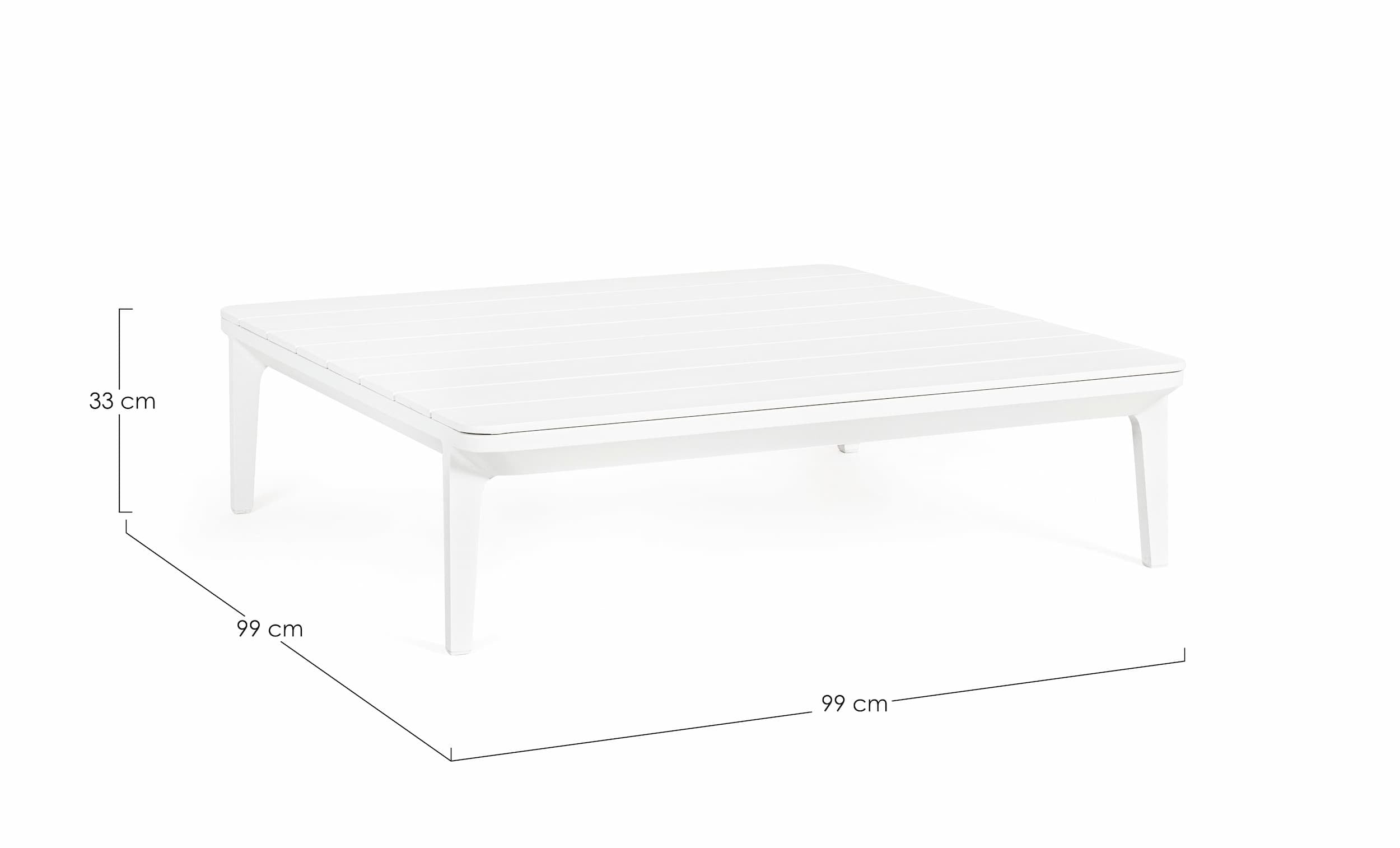 Bizzotto Tavolino da giardino Matrix Bianco