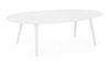 Bizzotto Tavolino da giardino Ridley Ovale Bianco