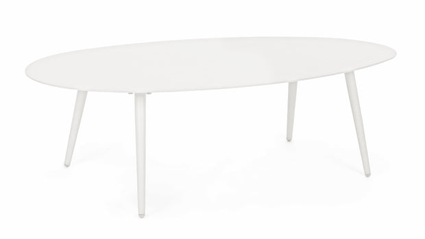 Bizzotto Tavolino da giardino Ridley Ovale Bianco