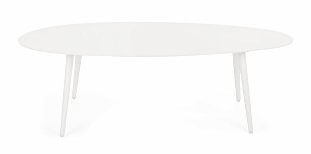 Bizzotto Tavolino da giardino Ridley Ovale Bianco