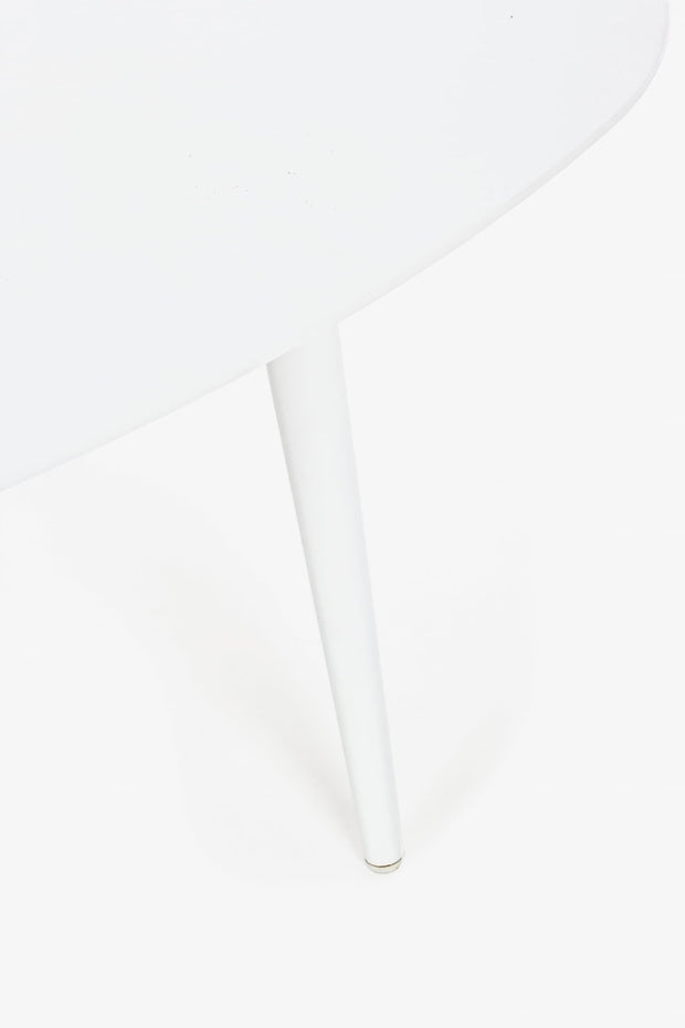 Bizzotto Tavolino da giardino Ridley Ovale Bianco