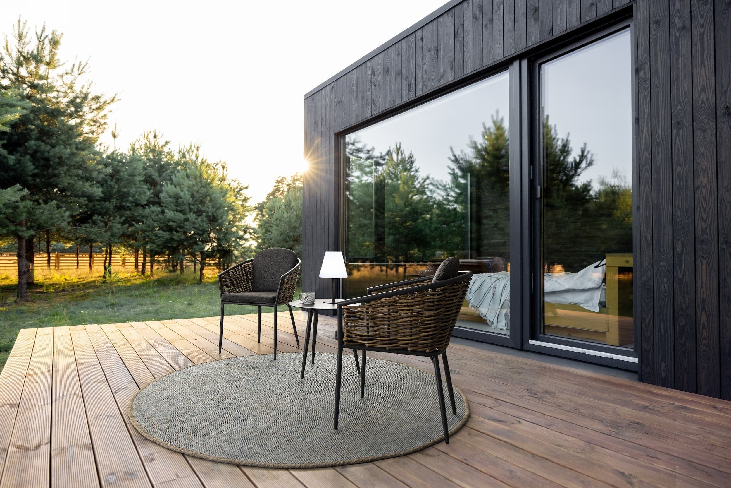 Bizzotto Tavolino da giardino Ridley Round Antracite