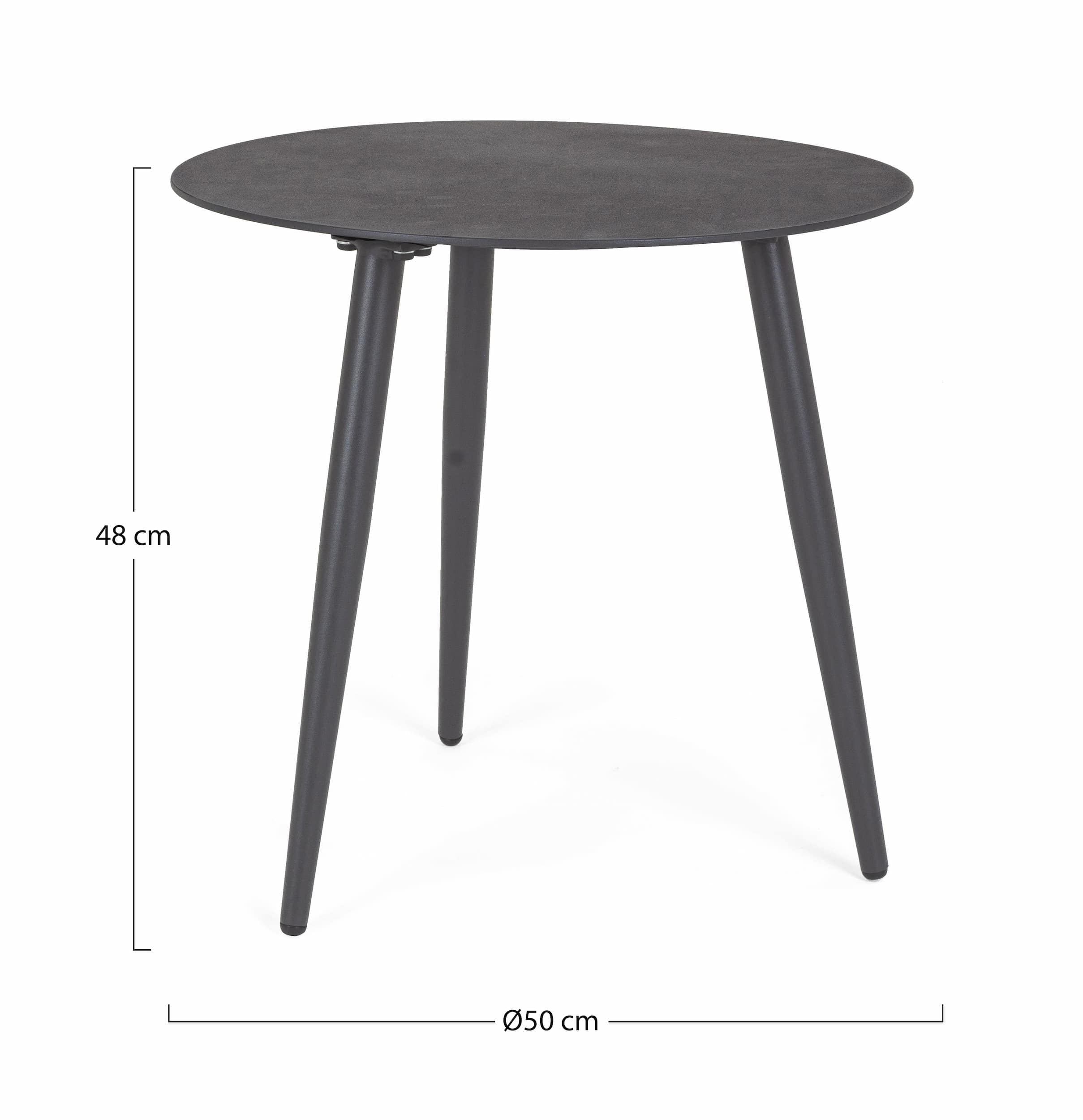 Bizzotto Tavolino da giardino Ridley Round Antracite