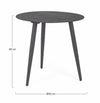 Bizzotto Tavolino da giardino Ridley Round Antracite