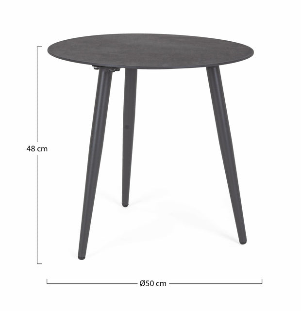 Bizzotto Tavolino da giardino Ridley Round Antracite