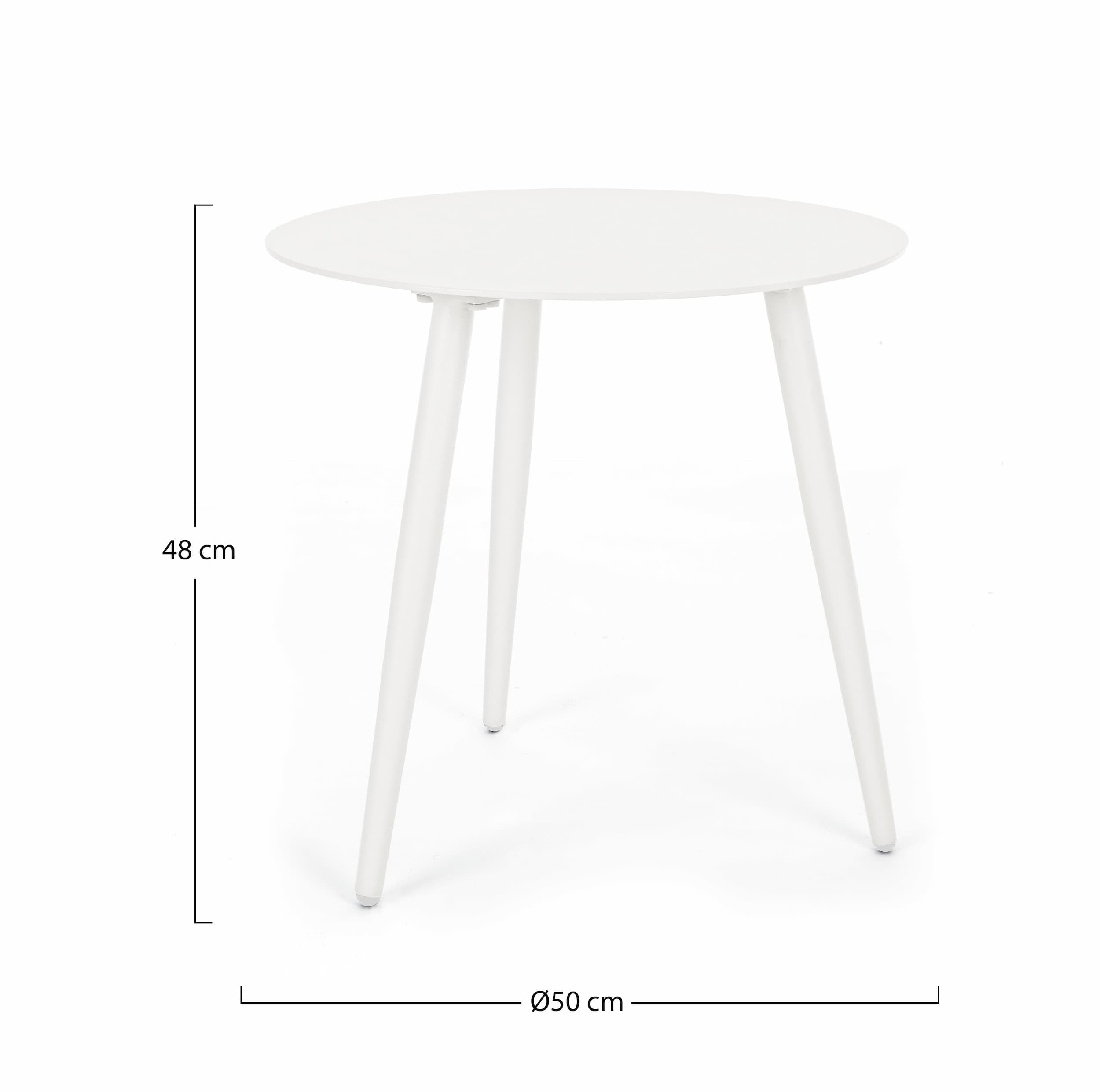 Bizzotto Tavolino da giardino Ridley Round Bianco