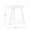 Bizzotto Tavolino da giardino Ridley Round Bianco