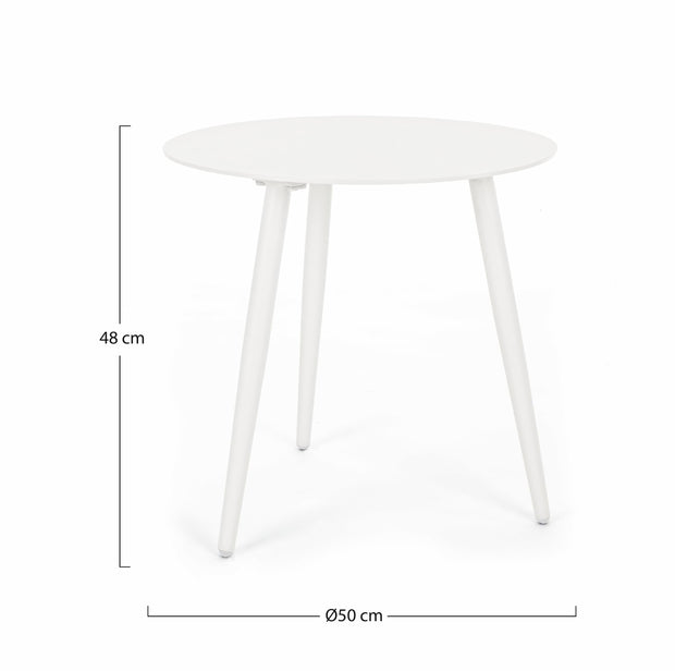 Bizzotto Tavolino da giardino Ridley Round Bianco