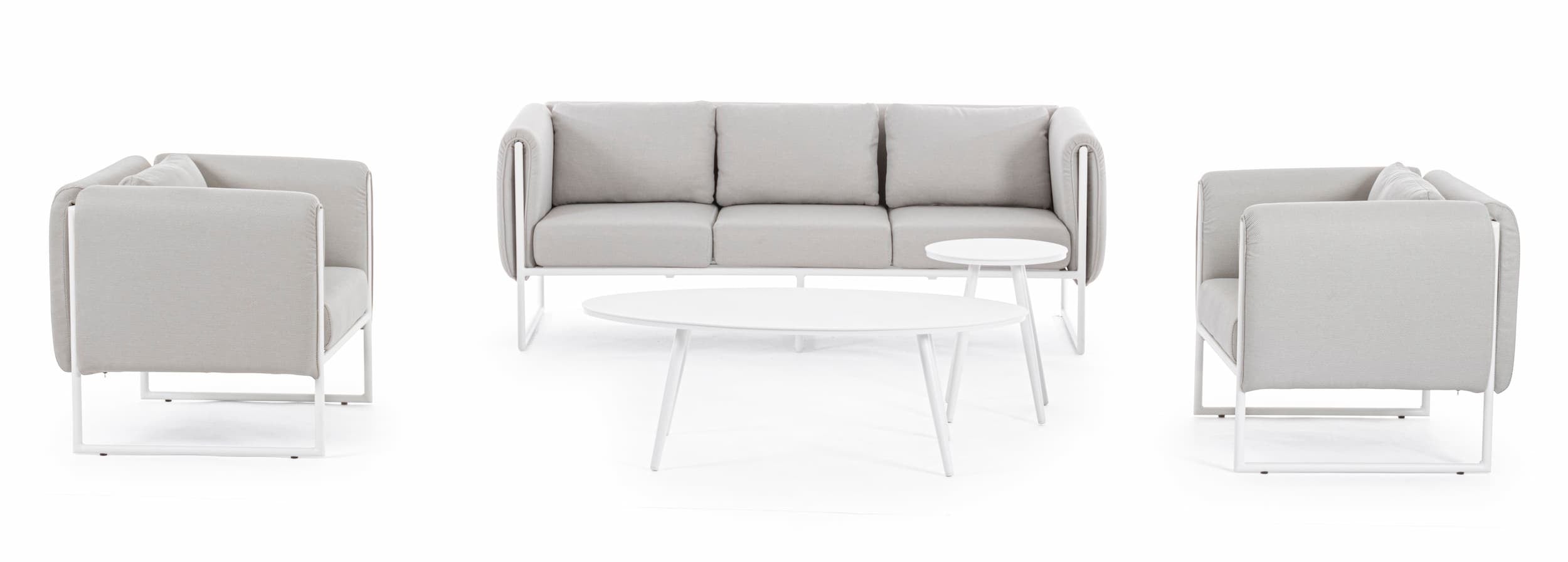 Bizzotto Tavolino da giardino Space Round Bianco