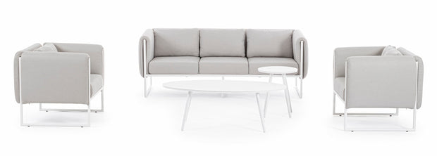 Bizzotto Tavolino da giardino Space Round Bianco