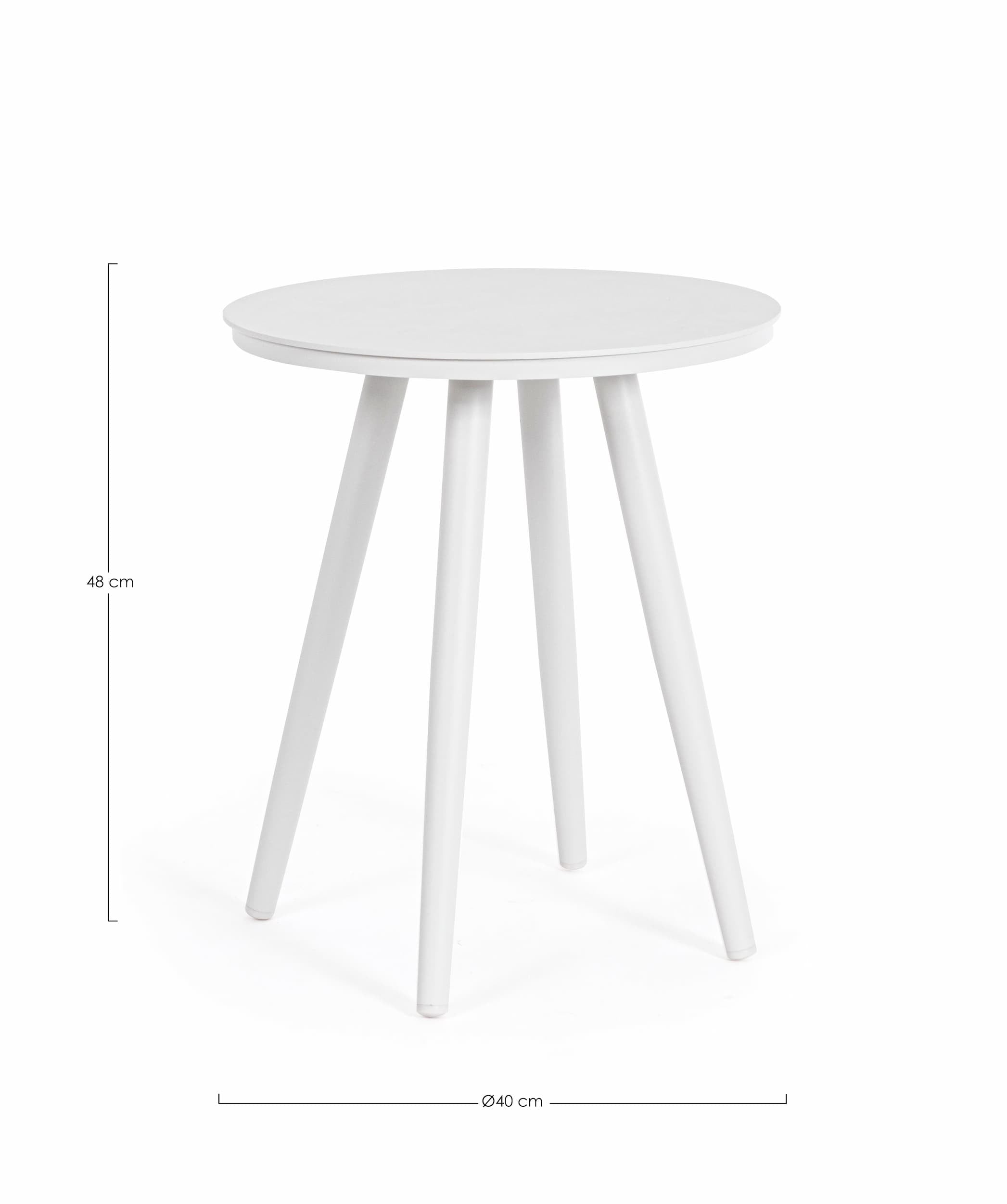 Bizzotto Tavolino da giardino Space Round Bianco