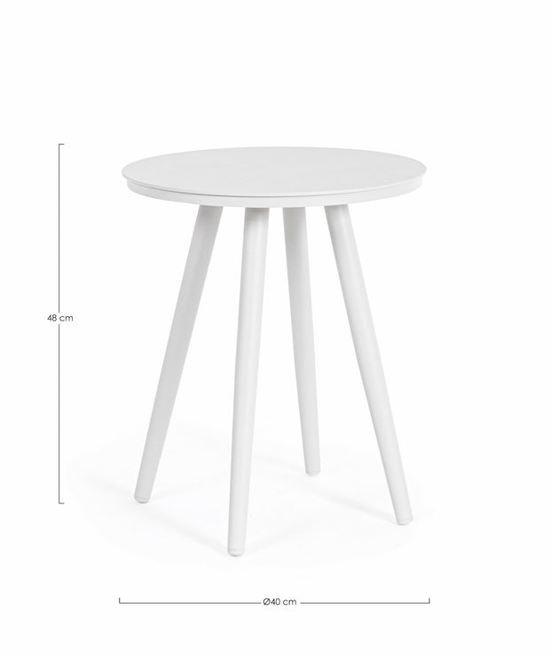 Bizzotto Tavolino da giardino Space Round Bianco