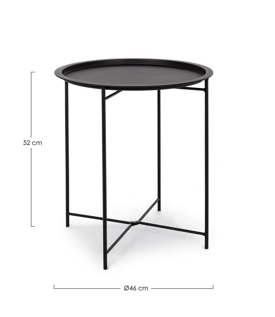 Bizzotto Tavolino da giardino Wissant W-Tray D46 Nero