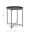 Bizzotto Tavolino da giardino Wissant W-Tray D46 Nero