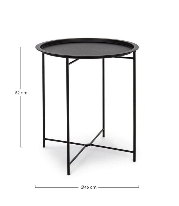 Bizzotto Tavolino da giardino Wissant W-Tray D46 Nero