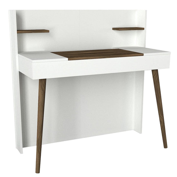 Tavolino da toeletta con specchio Retro Bianco (3)