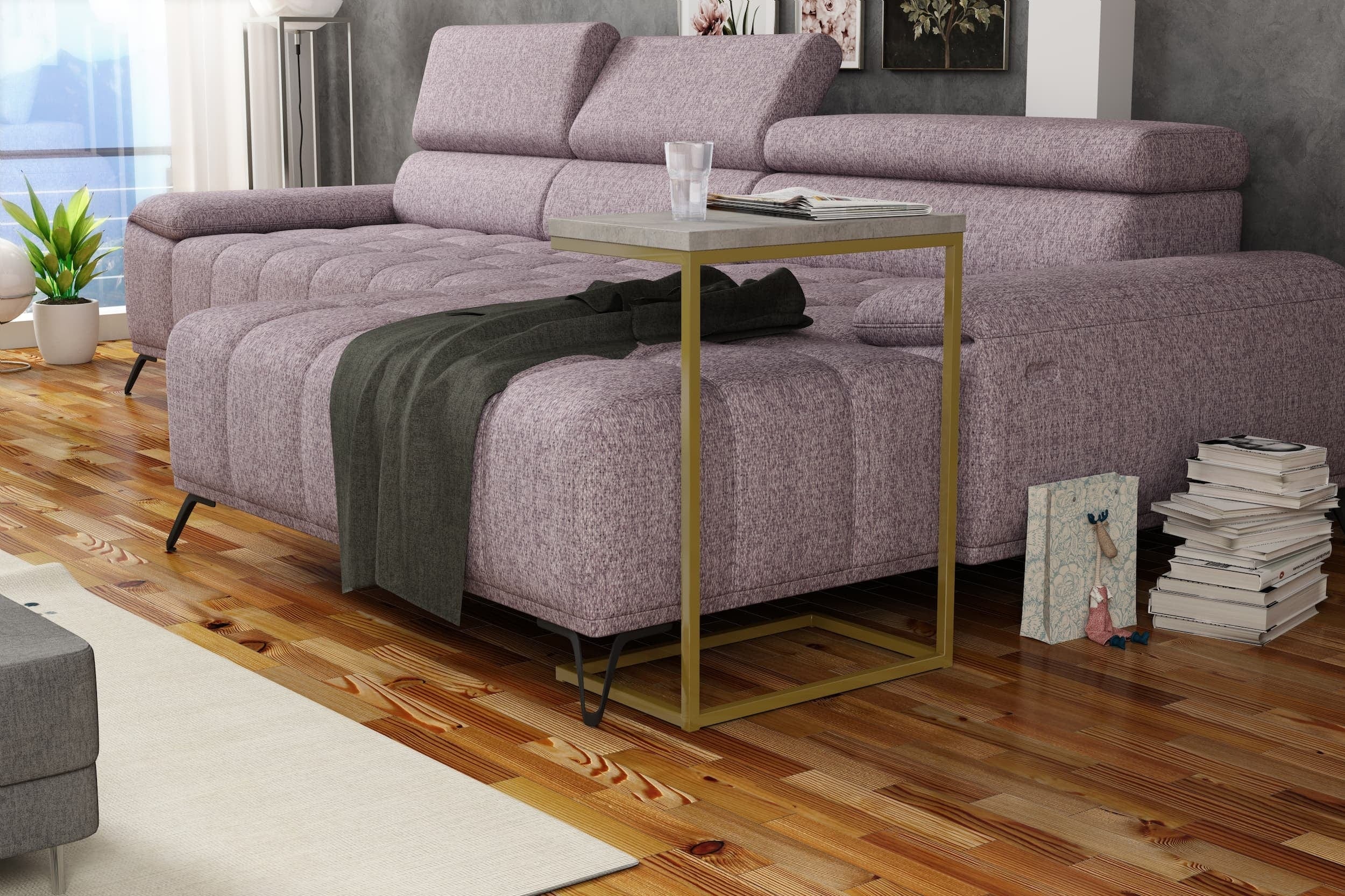 Tavolino Norisa Oro (3) & WRSLPL-NADSTAWKA-66-LAMINAT-NORI-ZLOTY