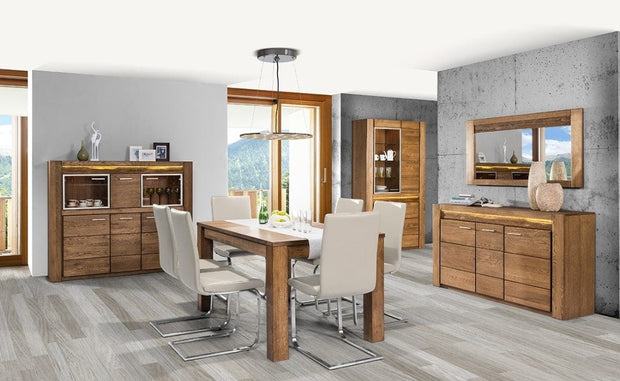 Tavolo allungabile in legno e impiallacciato, Velvet 40 Rustic Oak, L160-250xl90xH78 cm (2)