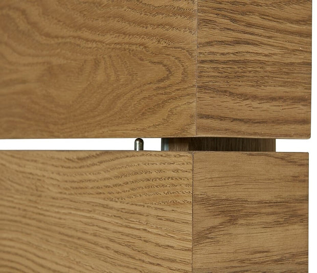 Tavolo allungabile in legno, impiallacciato e metallo Mosaic 40 Oak / Black, L160-220xl90xH78 cm (4)