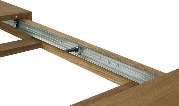 Tavolo allungabile in legno, impiallacciato e metallo Mosaic 40 Oak / Black, L160-220xl90xH78 cm (5)
