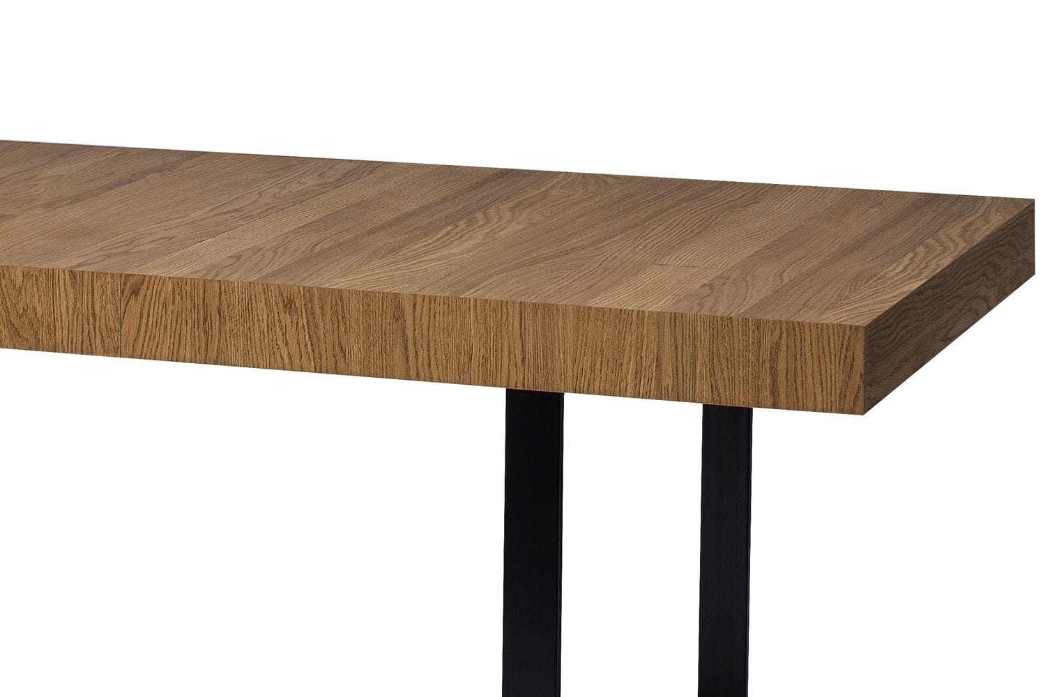 Tavolo allungabile in legno, impiallacciato e metallo Mosaic 40 Oak / Black, L160-220xl90xH78 cm (7)