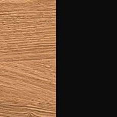 Tavolo allungabile in legno, impiallacciato e metallo Mosaic 40 Oak / Black, L160-220xl90xH78 cm (8)