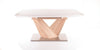 Signal Tavolo allungabile in MDF e metallo, Alric White / Oak Sonoma, L160-220xl90xH75 cm